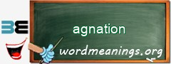 WordMeaning blackboard for agnation